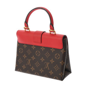 Louis Vuitton Locky Monogram Handbag Canvas Red Coquelicot